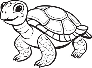 Elegant Lineart Turtle Emblem Minimal Logo Chic Turtle Outline Whimsical Icon Concept