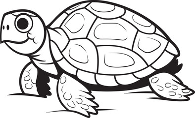 Simple Line Drawing of Turtle Stylish Vector Design Elegant Lineart Turtle Emblem Minimal Logo