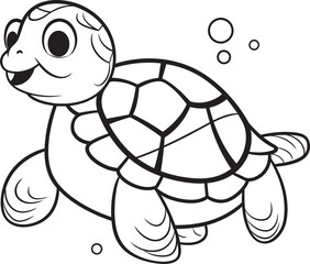 Minimal Turtle Icon Chic Logo Design Clean Lineart Turtle Vector Stylish Icon