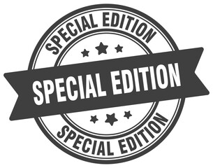special edition stamp. special edition label on transparent background. round sign
