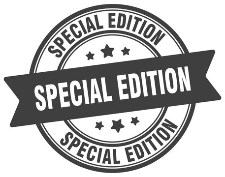 special edition stamp. special edition label on transparent background. round sign