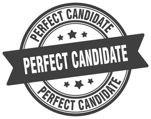 perfect candidate stamp. perfect candidate label on transparent background. round sign