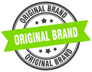 original brand stamp. original brand label on transparent background. round sign