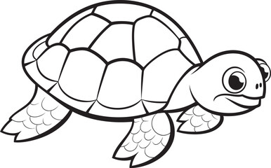 Chic Lineart Turtle Emblem Minimalistic Logo Whimsical Turtle Icon Stylish Graphic Art