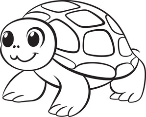 Minimal Turtle Vector Design Clean Logo Clean Lineart Turtle Outline Elegant Icon