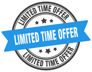 limited time offer stamp. limited time offer label on transparent background. round sign
