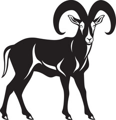 Simple Ibex Line Art Chic Logo Concept Stylish Ibex Vector Illustration Modern Graphic Art