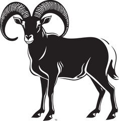 Elegant Ibex Outline Minimalistic Vector Art Chic Ibex Badge Clean and Stylish Logo