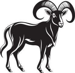 Chic Wild Ibex Logo Clean Vector Design Simple Ibex Logo Elegant Emblem