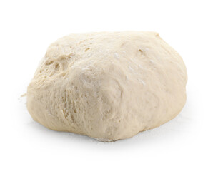 Fresh raw homemade dough isolated on white