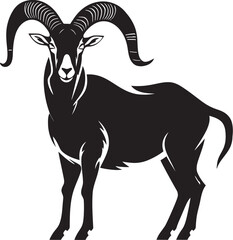 Sleek Ibex Badge Minimalistic Logo Concept Chic Wild Ibex Graphic Stylish Vector Illustration