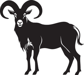 Elegant Ibex Outline Chic Logo Element Minimalistic Ibex Logo Whimsical Graphic Design