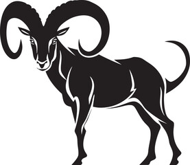 Simple Ibex Logo Modern Emblem Stylish Ibex Icon Design Clean Vector Illustration