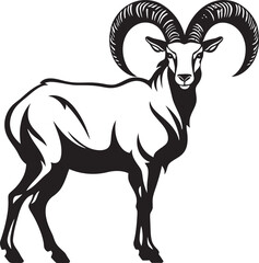 Clean and Stylish Ibex Design Whimsical Logo Concept Minimalistic Ibex Symbol Sleek Illustration