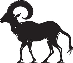 Clean and Stylish Ibex Design Minimal Vector Element Whimsical Ibex Emblem Contemporary Logo Illustration