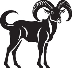 Sleek Ibex Badge Minimalistic Logo Concept Chic Wild Ibex Graphic Stylish Vector Illustration