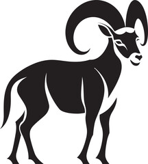 Elegant Ibex Outline Clean and Stylish Graphic Minimalistic Ibex Logo Whimsical Design Approach