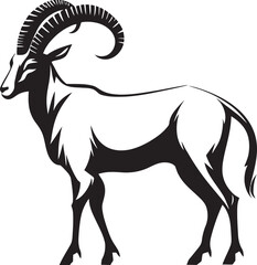 Contemporary Ibex Icon Sleek Vector Artwork Clean and Elegant Ibex Design Minimalistic Emblem