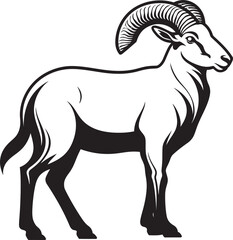 Chic Wild Ibex Logo Contemporary Graphic Design Sleek Ibex Badge Simple Icon Concept