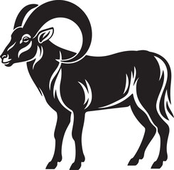 Stylish Ibex Icon Elegant Vector Art Whimsical Ibex Emblem Contemporary Logo Symbol