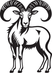 Modern Ibex Logo Clean and Simple Design Stylish Ibex Icon Elegant Vector Art