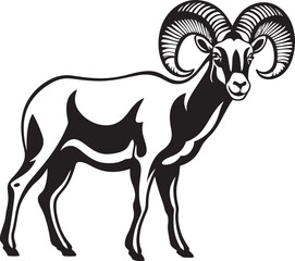 Clean and Stylish Ibex Design Elegant Logo Concept Sleek Ibex Badge Minimalistic Graphic Art