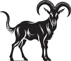 Clean Line Art Ibex Whimsical Vector Art Stylish Ibex Icon Design Minimal Logo Creation