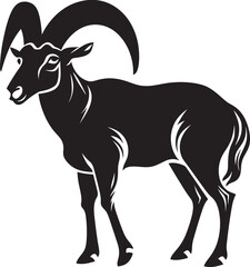 Simple Ibex Logo Clean Icon Concept Stylish Ibex Icon Design Elegant Vector Art