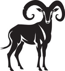 Whimsical Ibex Emblem Contemporary Logo Illustration Simple Ibex Logo Sleek Emblem