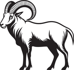 Minimal Ibex Symbol Stylish Logo Design Stylish Ibex Icon Design Elegant Graphic Art