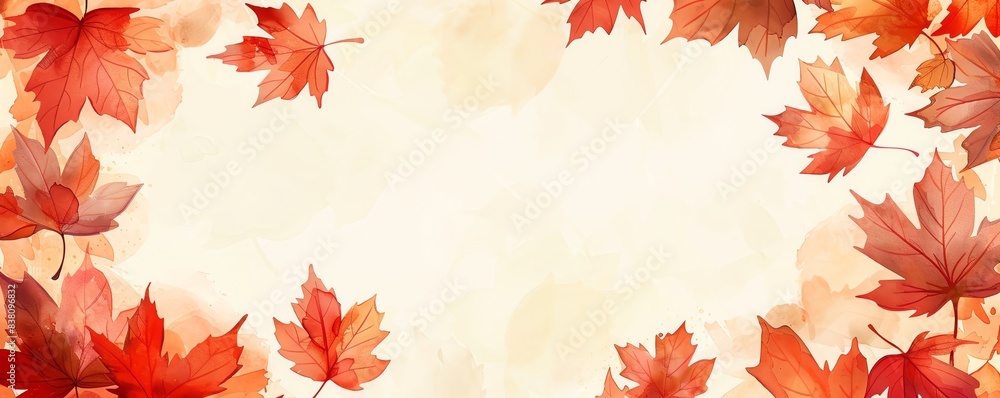 Poster a watercolor flat design background featuring soft eucalyptus leaves, arranged to create a border wi
