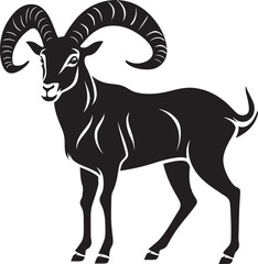 Simple Ibex Logo Elegant Emblem Design Clean Line Art Ibex Modern Graphic Interpretation