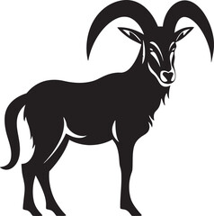 Minimal Ibex Symbol Clean Logo Illustration Elegant Ibex Emblem Modern Vector Element