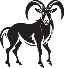 Minimal Ibex Symbol Clean and Stylish Emblem Sleek Ibex Logo Minimalistic Vector Concept