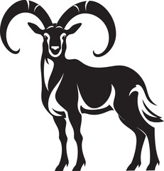 Stylish Ibex Icon Design Minimal Logo Creation Minimalist Wild Ibex Graphic Elegant Symbol