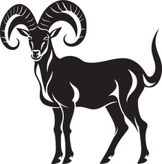 Chic Wild Ibex Icon Stylish Logo Symbol Simple Ibex Logo Minimalistic Emblem Art