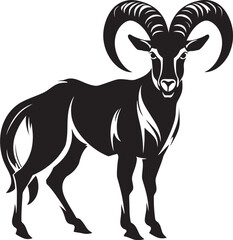 Simple Ibex Symbol Stylish Logo Art Clean Line Art Ibex Chic Emblem Design