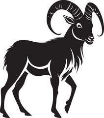 Chic Ibex Icon Stylish Vector Representation Elegant Ibex Outline Minimal Logo Element