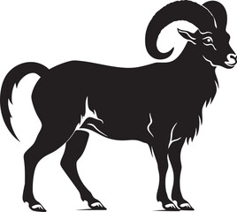 Minimalistic Ibex Logo Whimsical Graphic Design Contemporary Ibex Illustration Simple Vector Symbol