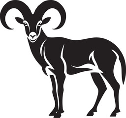 Stylish Ibex Vector Art Clean Logo Concept Whimsical Ibex Emblem Minimalistic Symbolic Representation