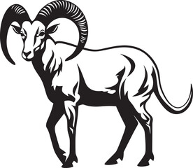 Minimal Ibex Symbol Chic Graphic Element Sleek Ibex Badge Contemporary Icon Design