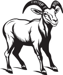 Modern Ibex Logo Stylish Icon Art Stylish Ibex Icon Minimalistic Logo Illustration