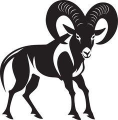 Contemporary Ibex Illustration Elegant Logo Symbol Simple Ibex Vector Sleek Graphic Art