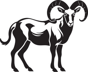 Minimal Ibex Symbol Stylish Emblem Artwork Sleek Ibex Badge Minimalistic Vector Design