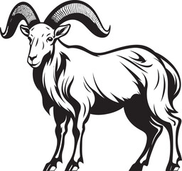 Minimal Ibex Symbol Chic Vector Element Sleek Ibex Badge Elegant Graphic Representation