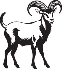 Clean Line Art Ibex Modern Illustration Sleek Ibex Badge Chic Logo Design