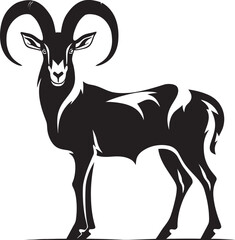 Whimsical Ibex Emblem Contemporary Logo Illustration Simple Ibex Logo Sleek Emblem