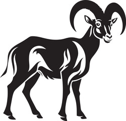 Minimalistic Ibex Symbol Chic Logo Symbol Simple Ibex Vector Clean and Stylish Design