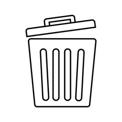 Trash icon vector. Delete icon symbol illustration design