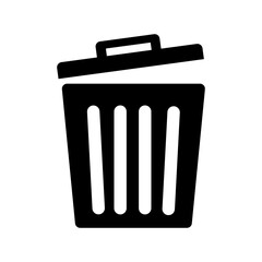 Trash icon vector. Delete icon symbol illustration design